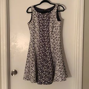 Blue and white dress